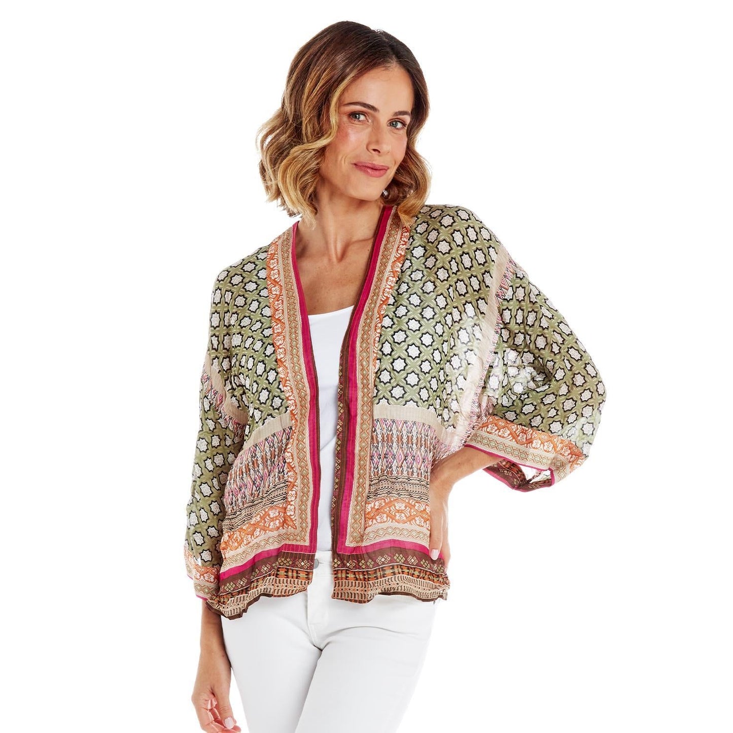 Moorish Pattern Short Kimono
