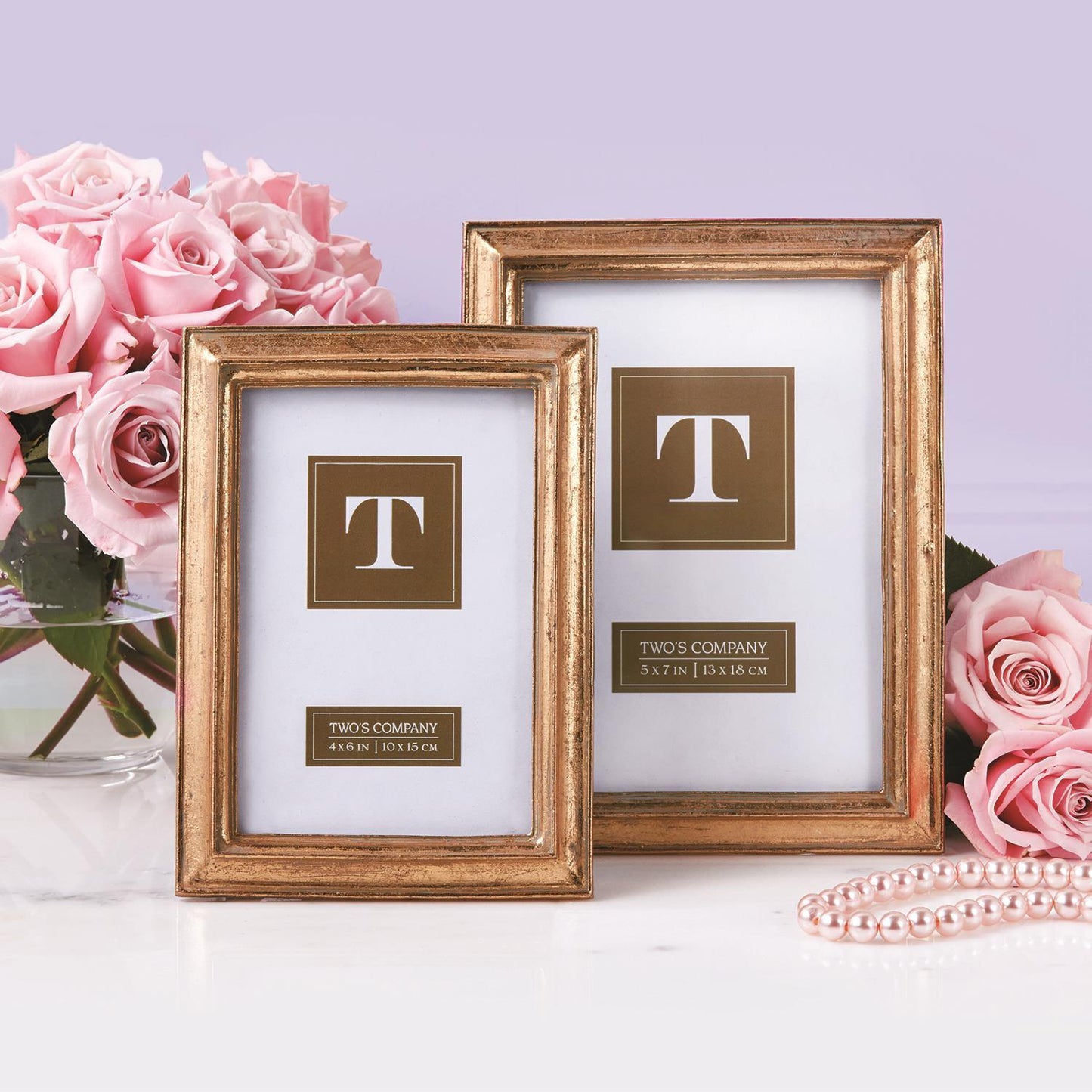 Chatelet Gold Leaf Photo Frame Set of 2