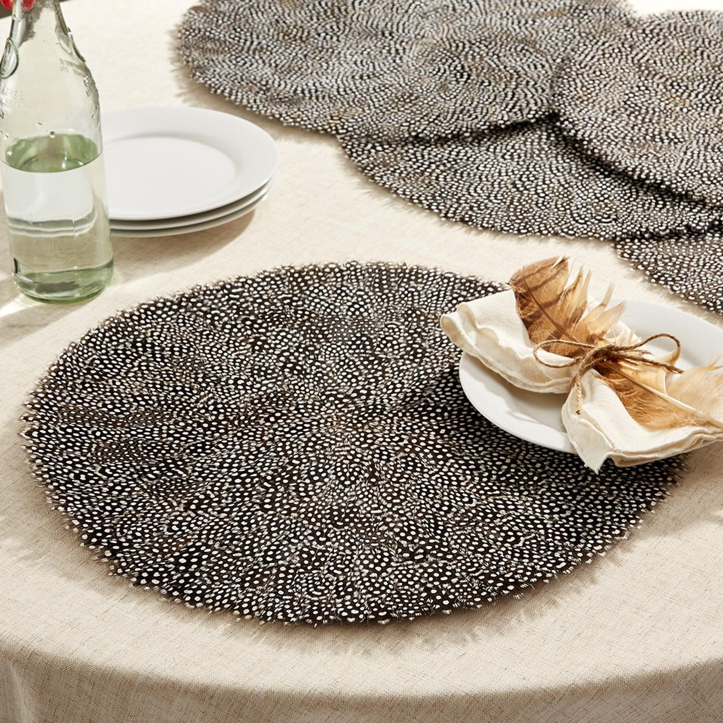 Guinea Feather Placemat Set of 6