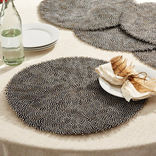 Guinea Feather Placemat Set of 6