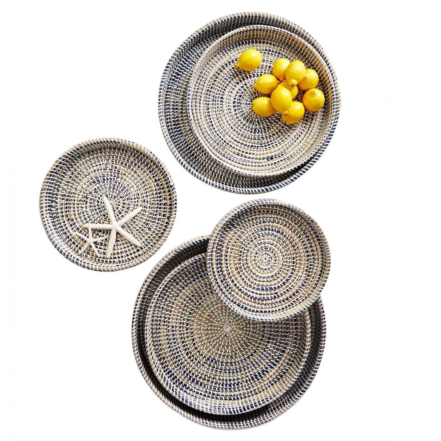 Nested Woven Tray Set of 6