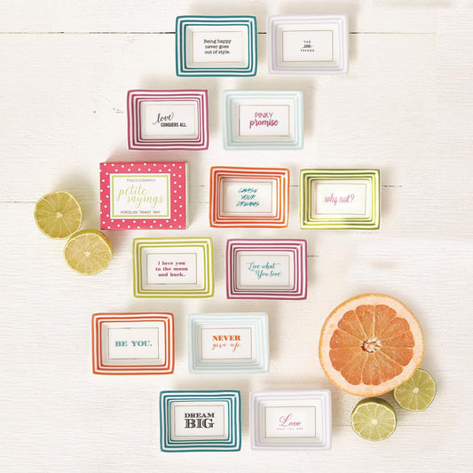 Petite Wise Saying Tray Set of 12