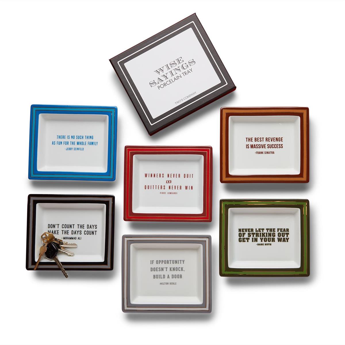 Wise Sayings Tray Set of 6