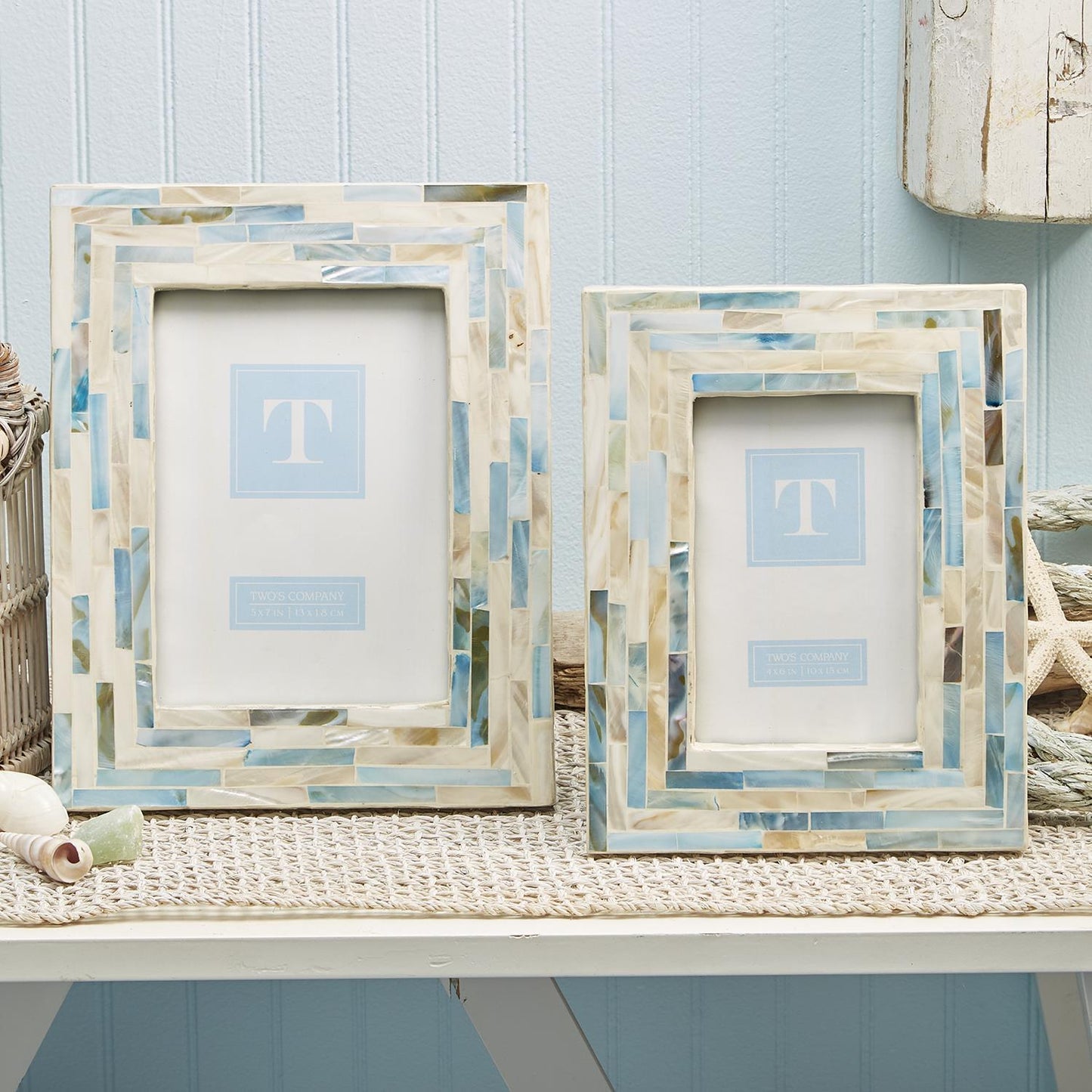 Shimmering Blues Photo Frame Set of 2