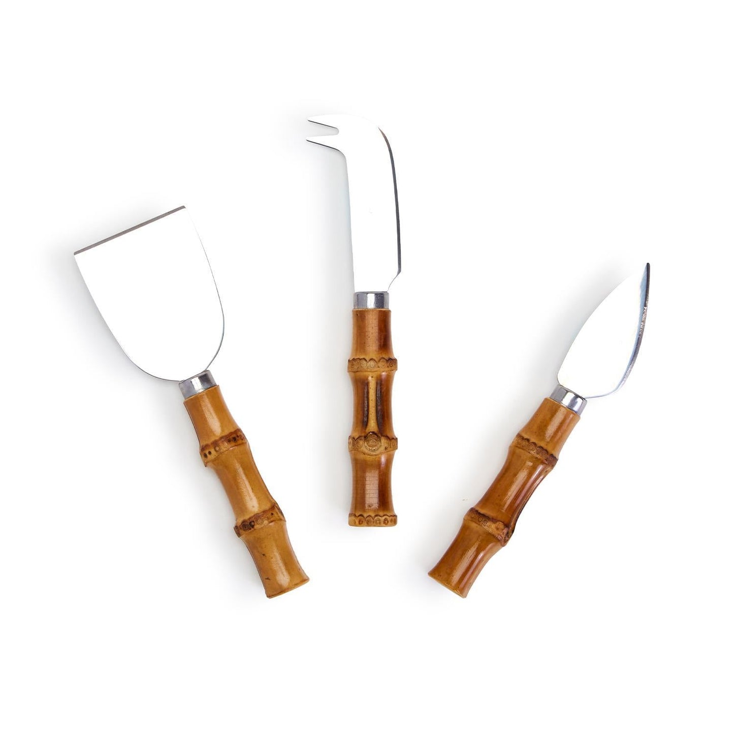 Bamboo Handle Cheese Knives Set of 3