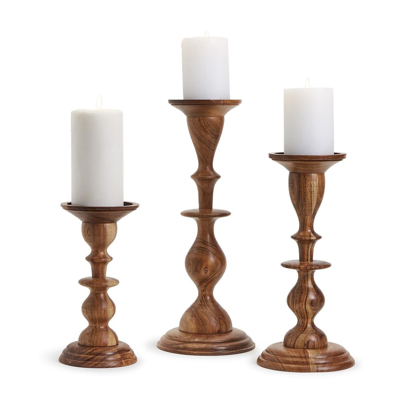 Natural Heights Pillar Candleholder Set of 3