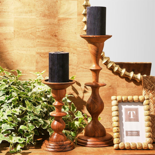 Natural Heights Pillar Candleholder Set of 3