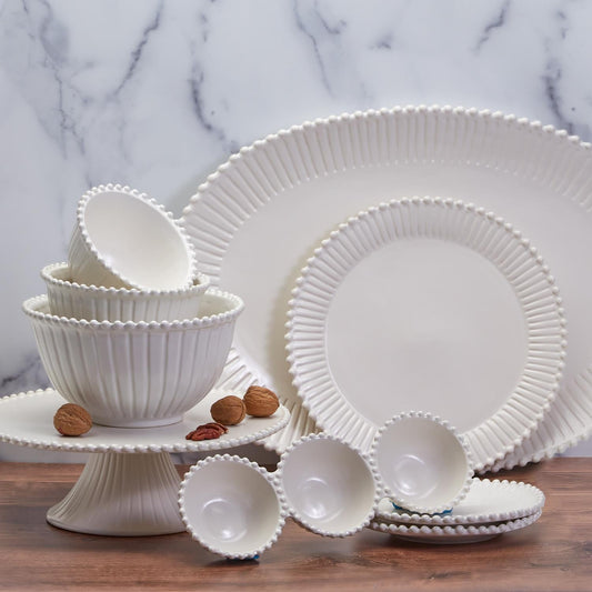 Heirloom Pearl Edge Dinner Plate Set of 4