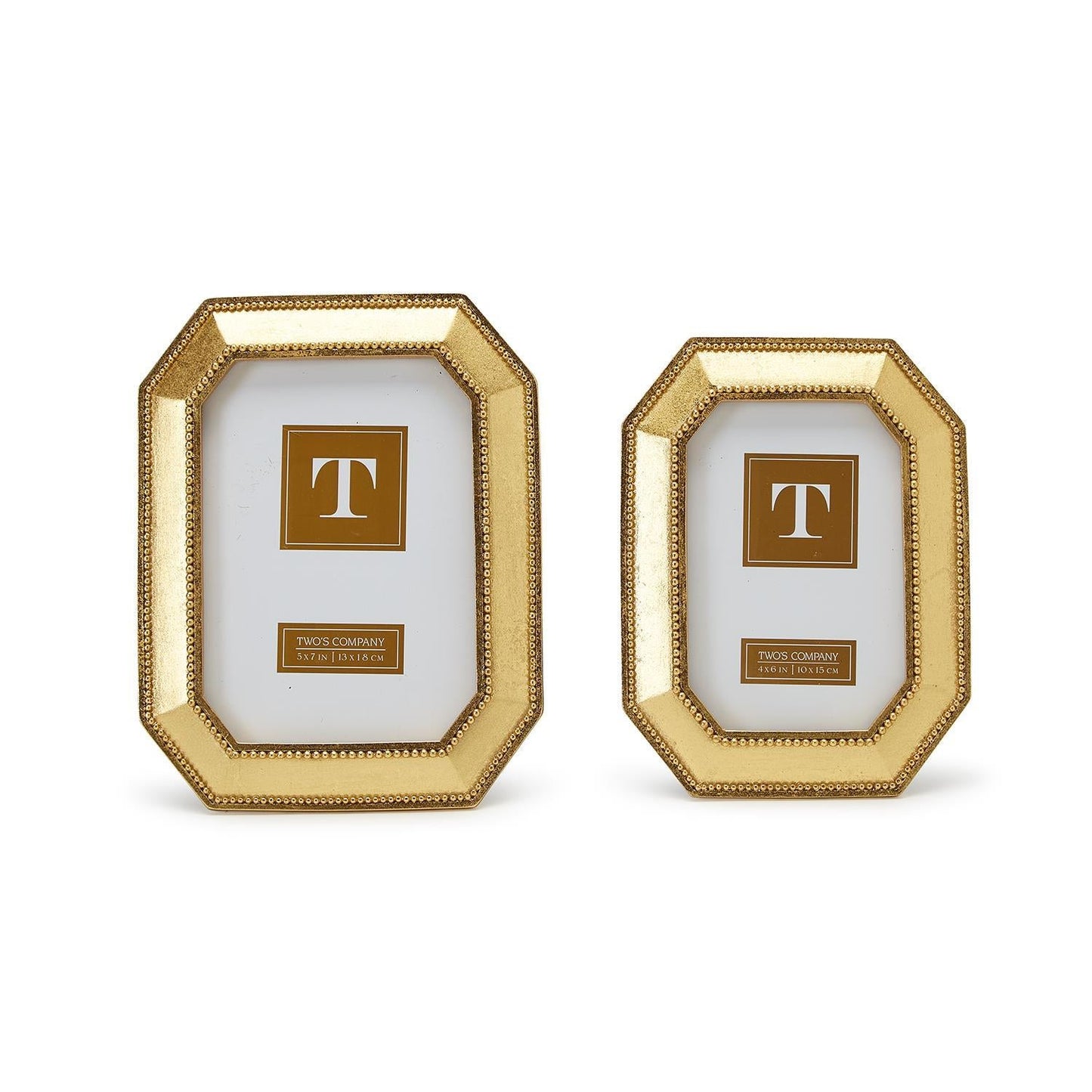 Beads of Gold Photo Frame Set of 2