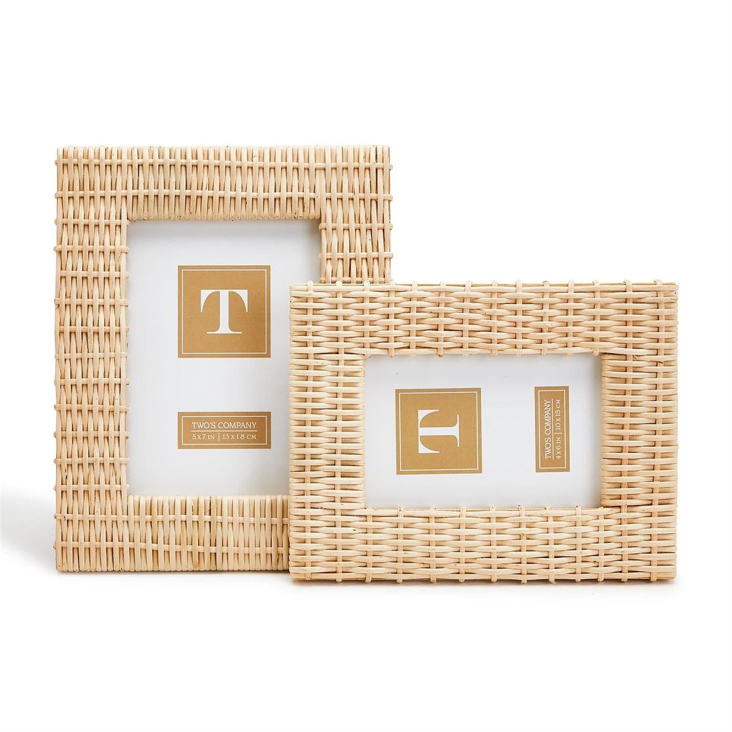 Criss Cross Weave Photo Frame Set of 2