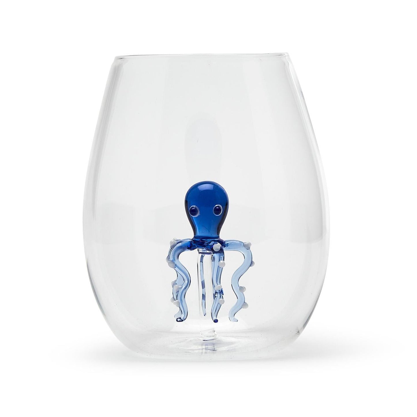 Octopus Icon Stemless Wine Glass Set of 2