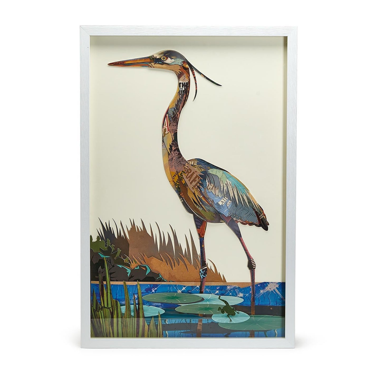 Crane Paper Collage Wall Art Set of 2
