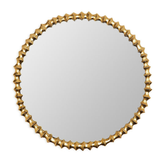 Gold Wave Wall Mirror