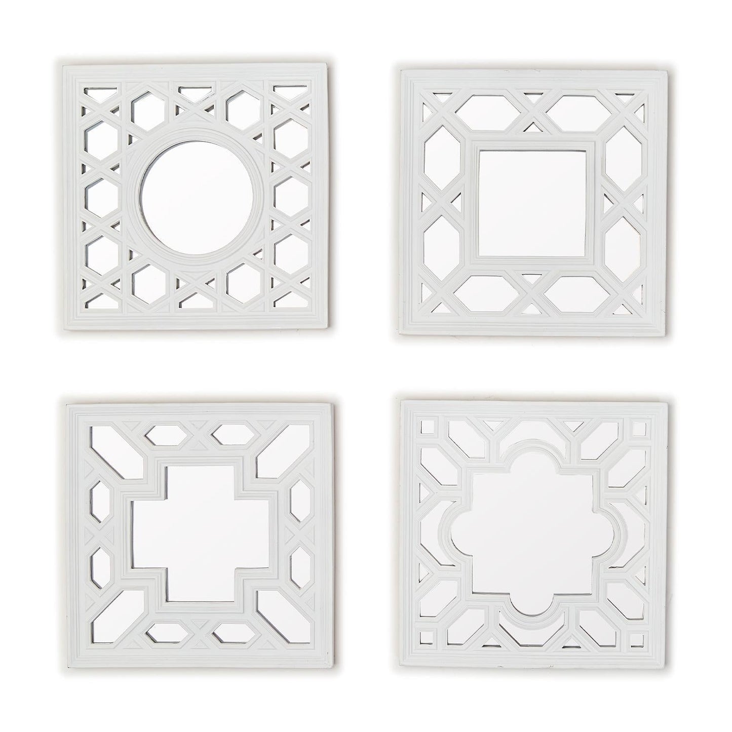 Geometric Design Mirror Set of 4