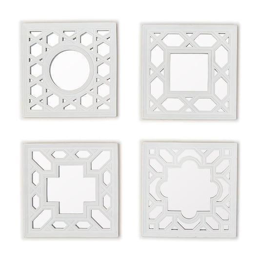 Geometric Design Mirror Set of 4