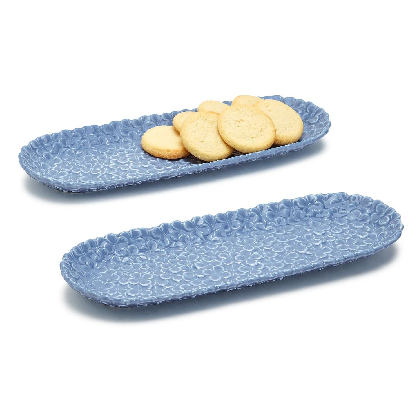 Hydrangea Tidbi/Cracker Dish Set of 2