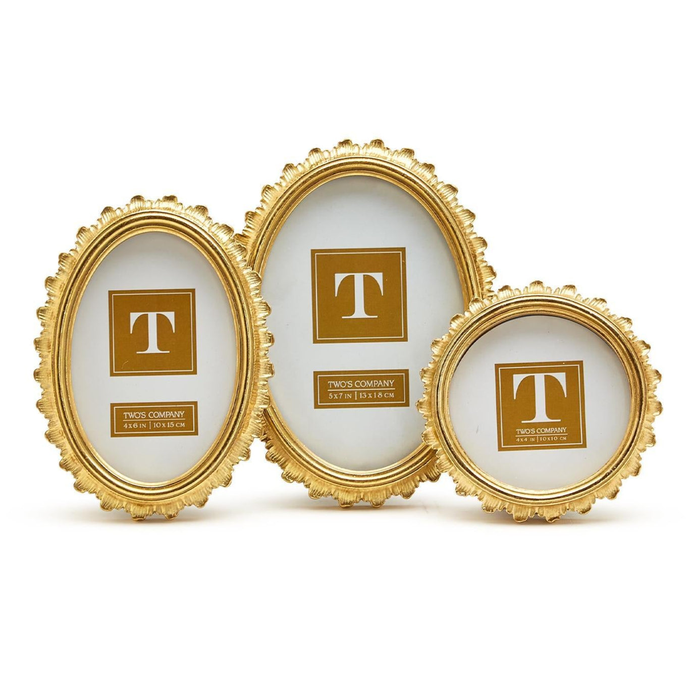 Gold Falcate Photo Frame Set of 3