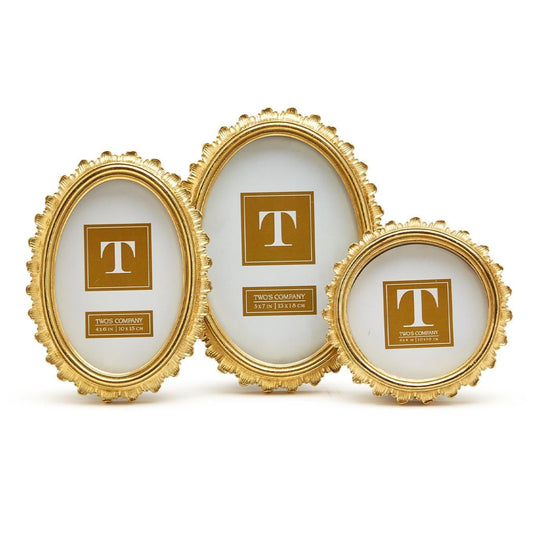 Gold Falcate Photo Frame Set of 3
