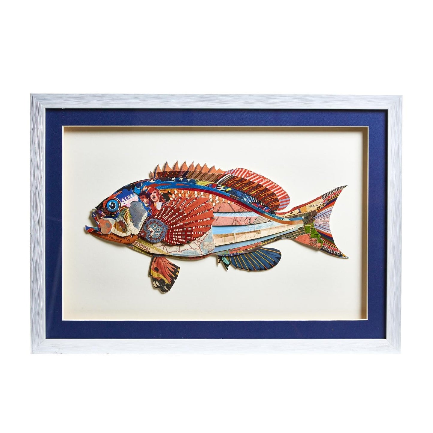 Fish Collage Wall Art Set of 3