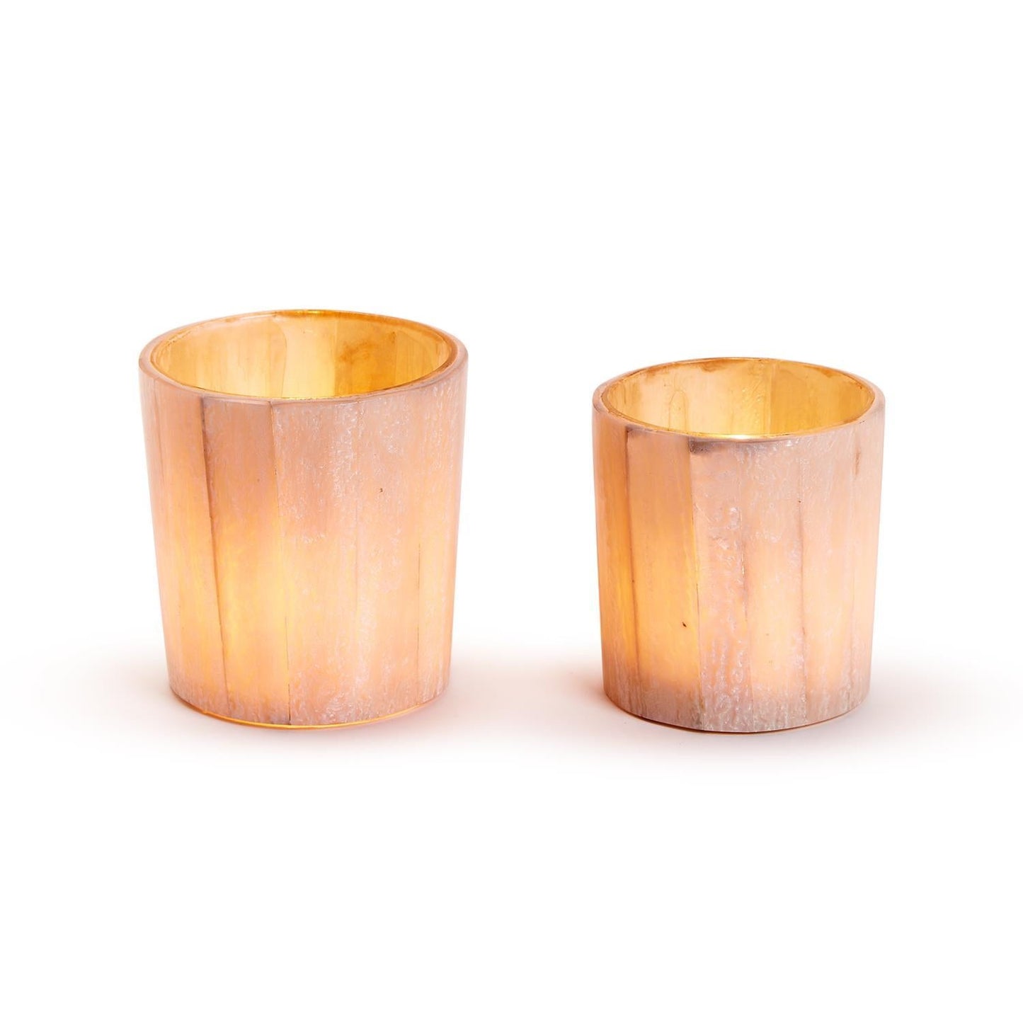 Selenite Effect Candle Holder Set of 2