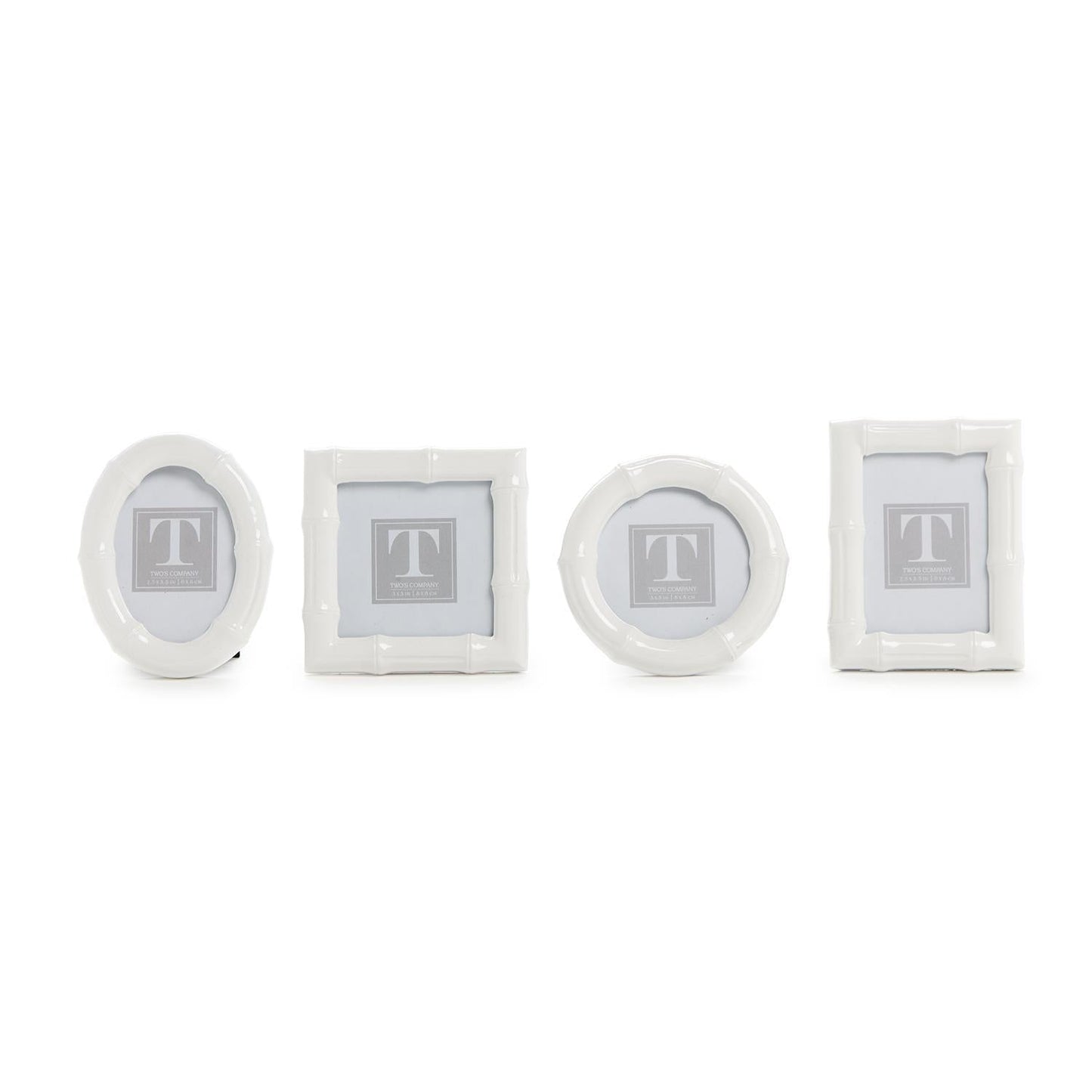 High Gloss Faux Bamboo Photo Frame Set of 4