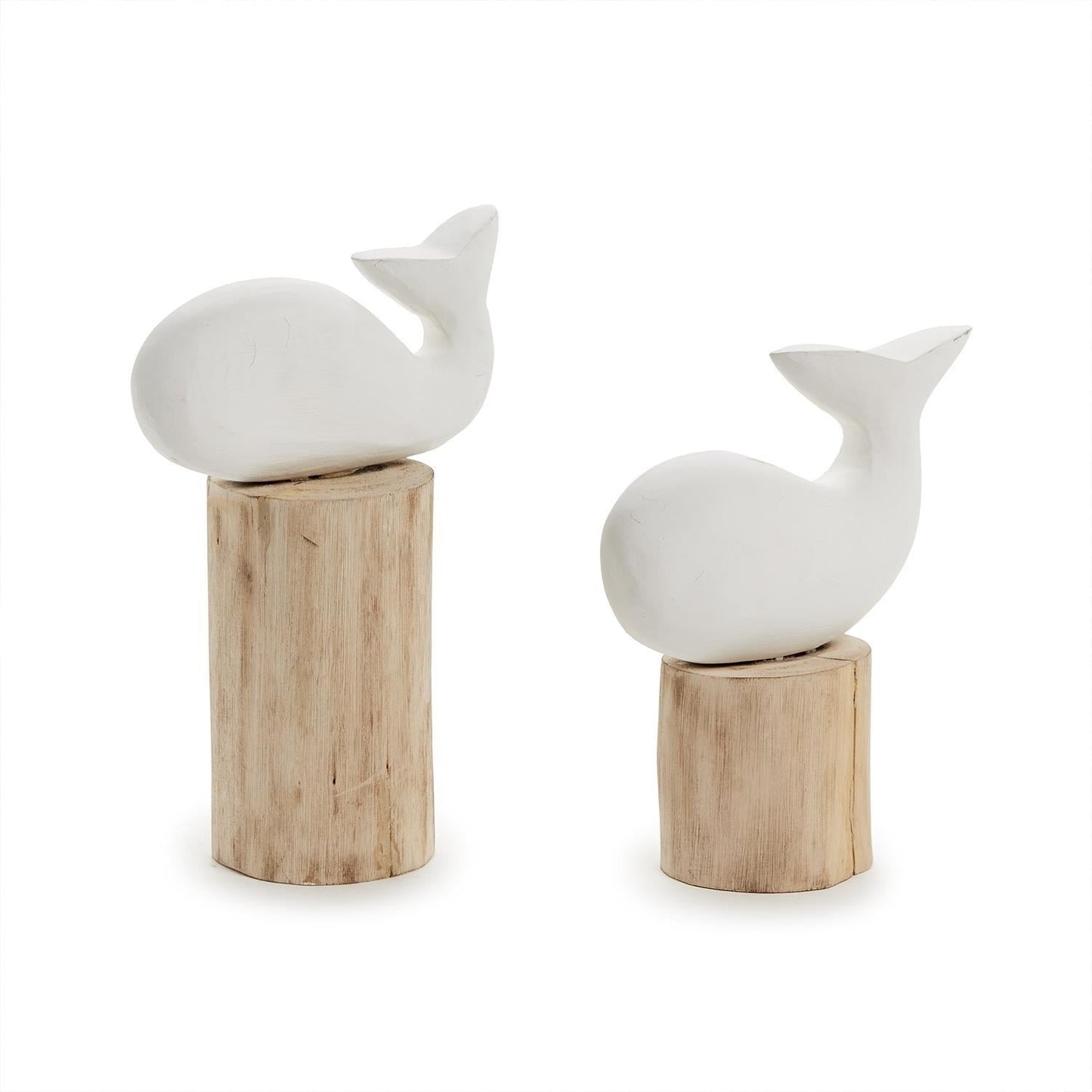Carved Fish on Dock Post Set of 2