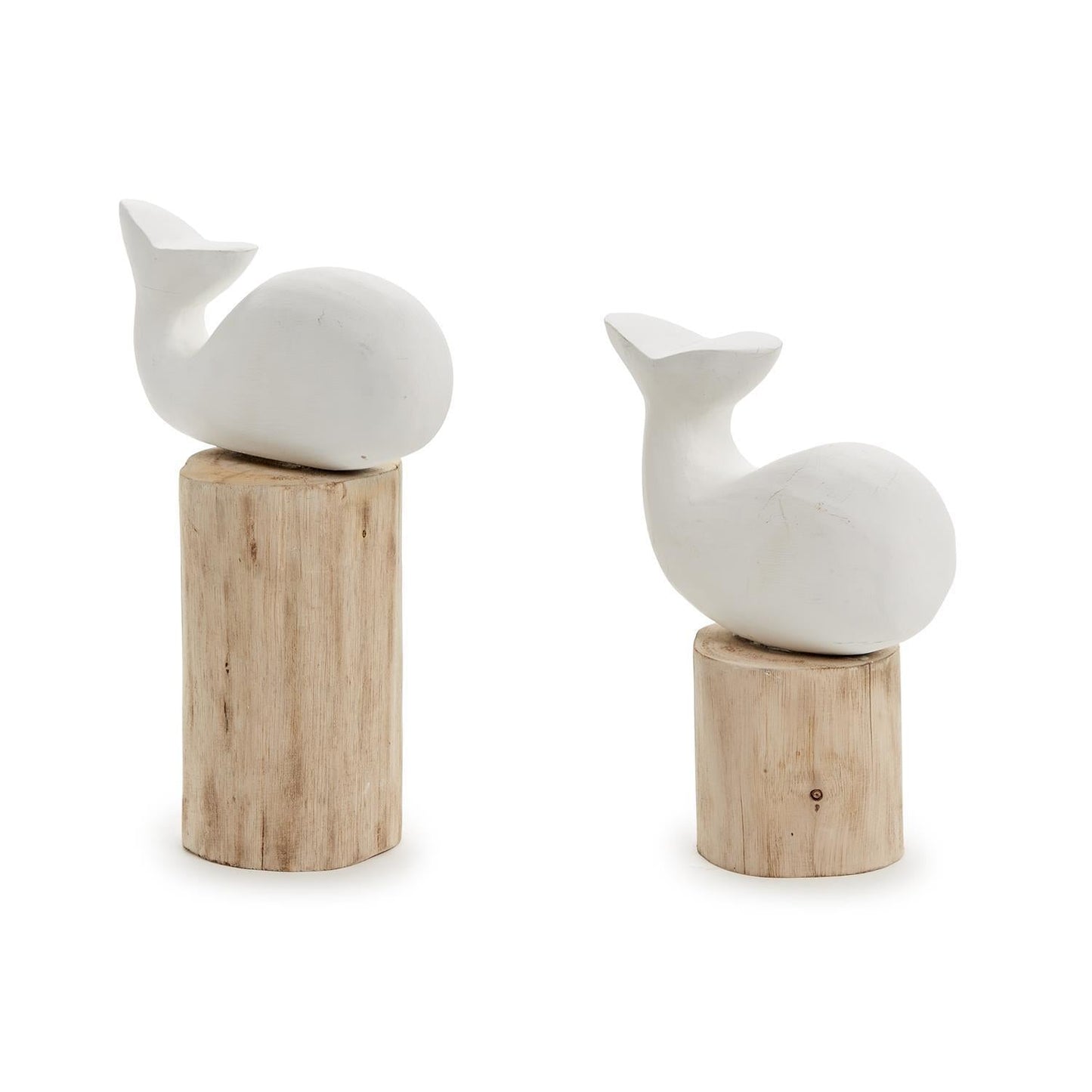 Carved Fish on Dock Post Set of 2