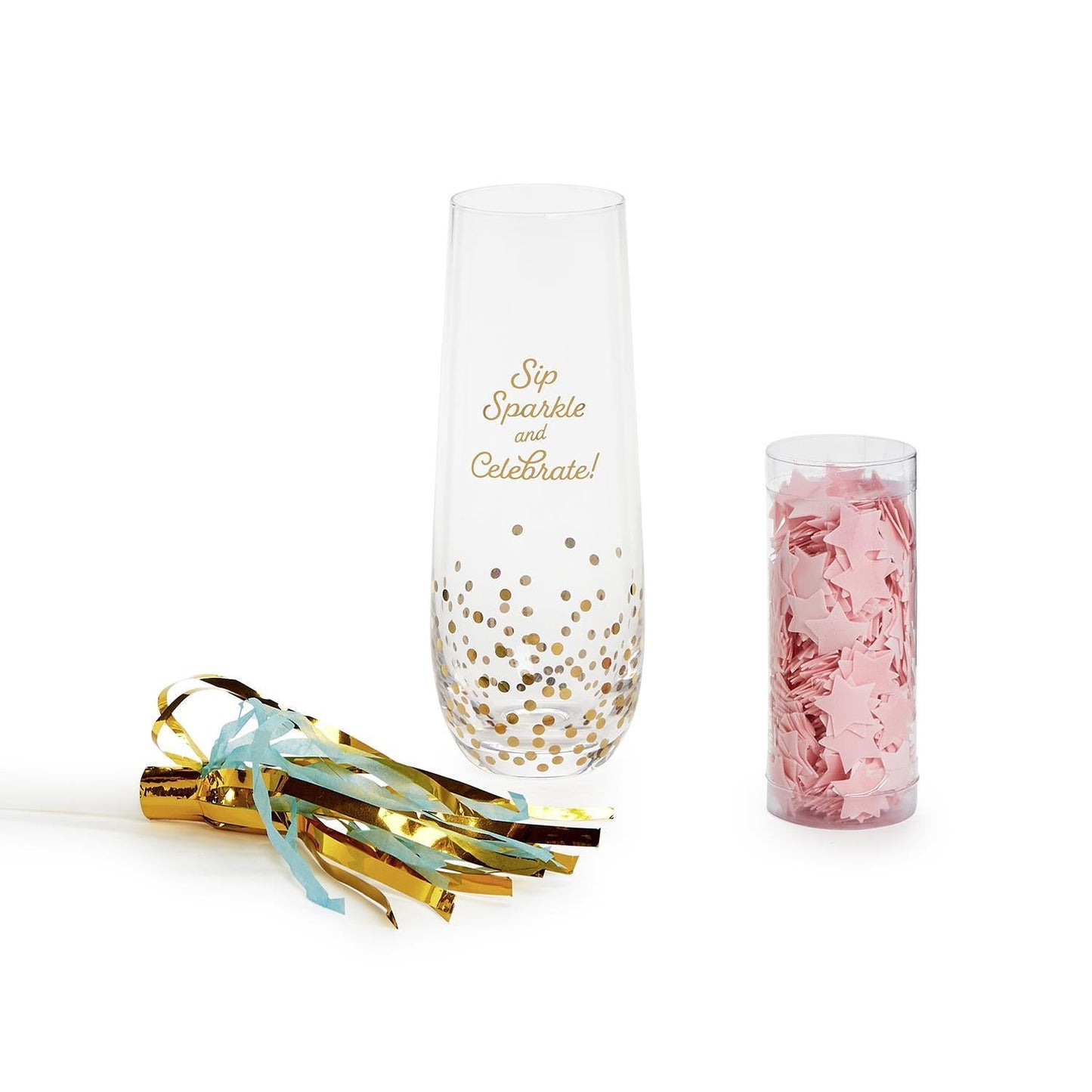 Oh Happy Day! Stemless Champagne Glass