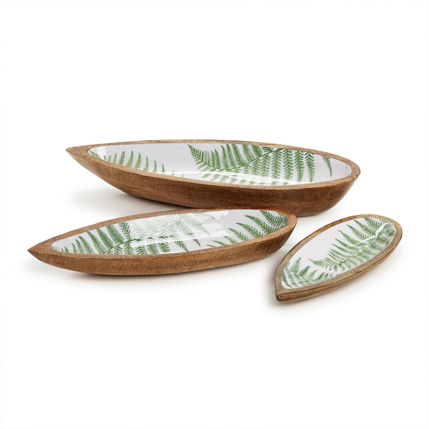 Fanciful Fern Tear Drop Tray Set of 3