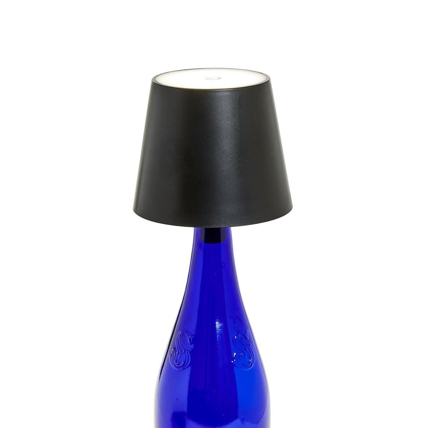 LED Portable Cordless Black Lampshade Bottle Lamp