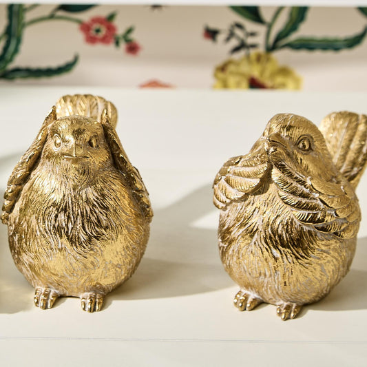Gold Bird Décor Set of 3