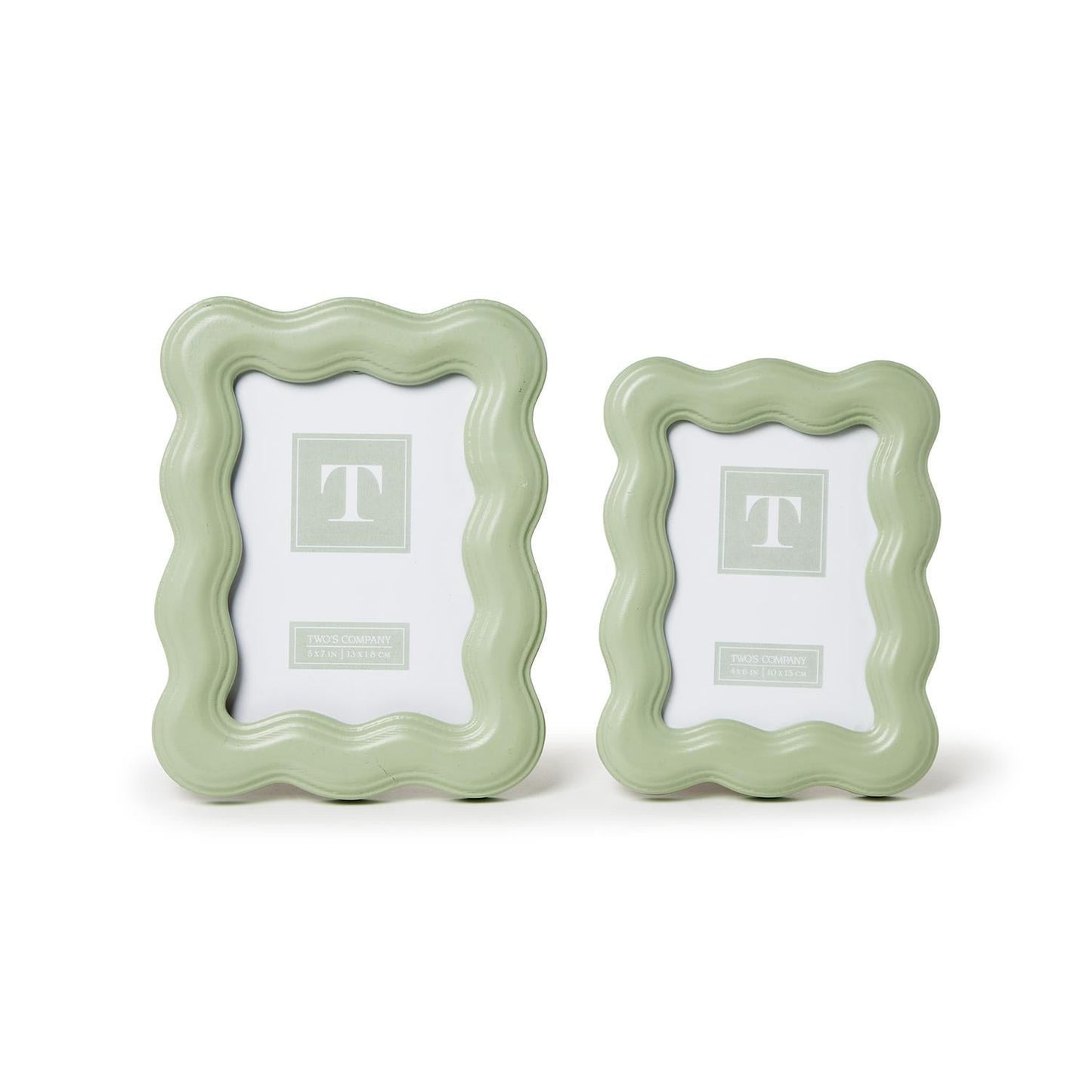 Wavy Wood Photo Frame Set of 2