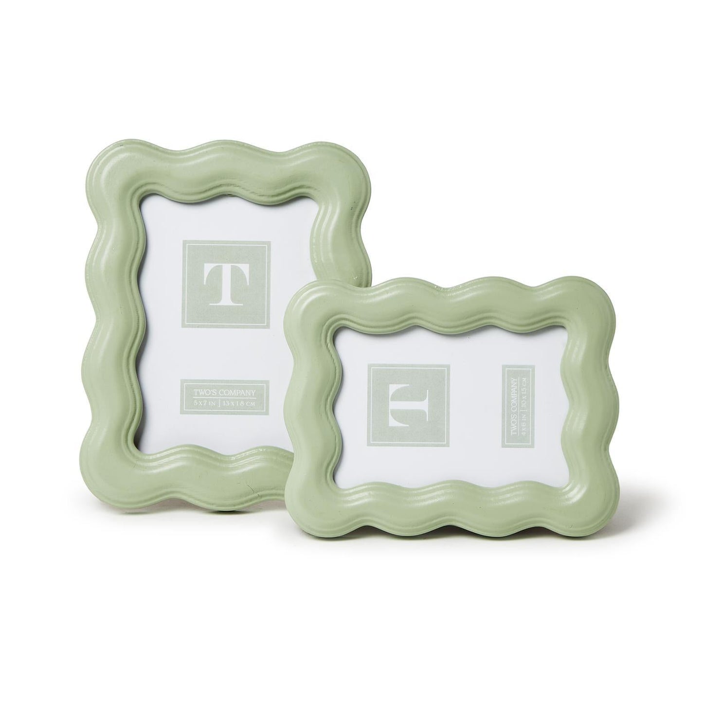 Wavy Wood Photo Frame Set of 2