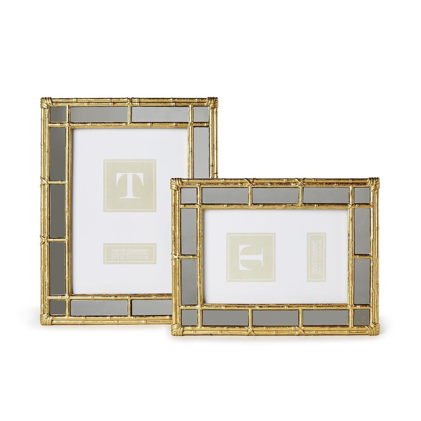 Bamboo Gold Photo Frame Set of 2