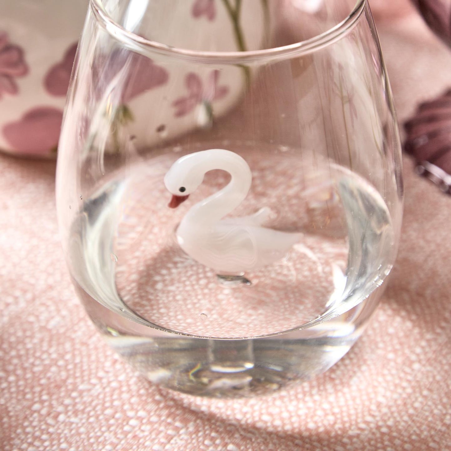 Swan Stemless Wine Glass Set of 2