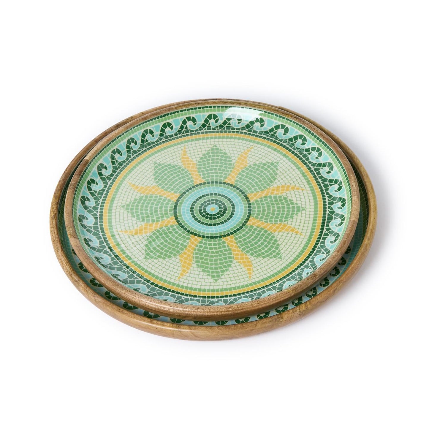 Garden View Round Tray Set of 2