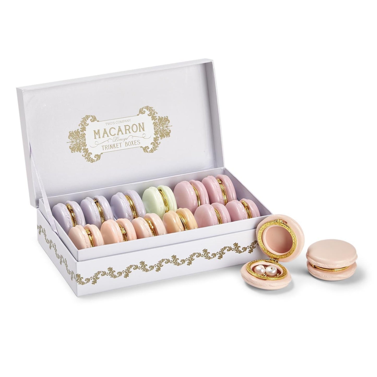 Macaron Limoges Style Trinket Box