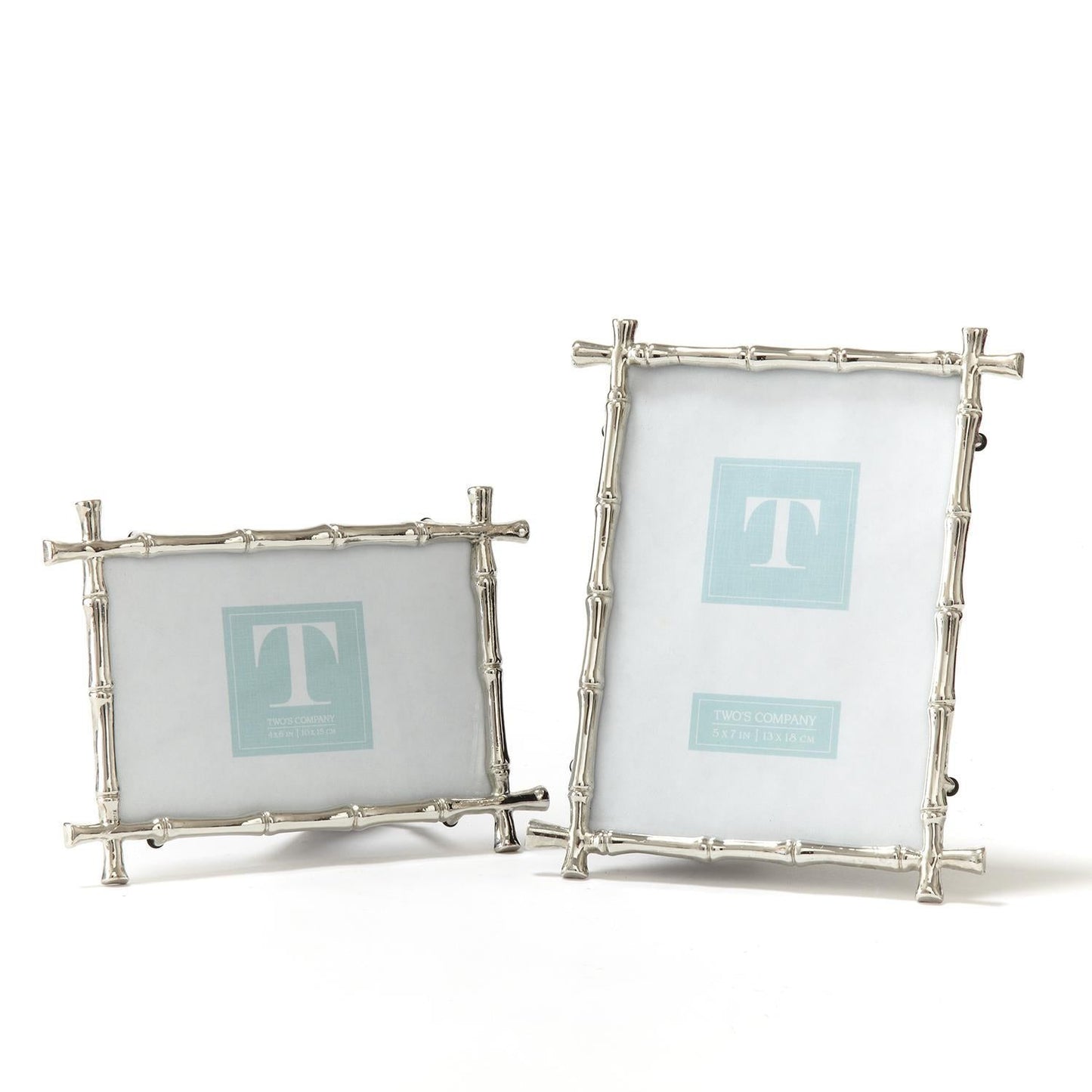 Zinc Bamboo Photo Frame Set of 2