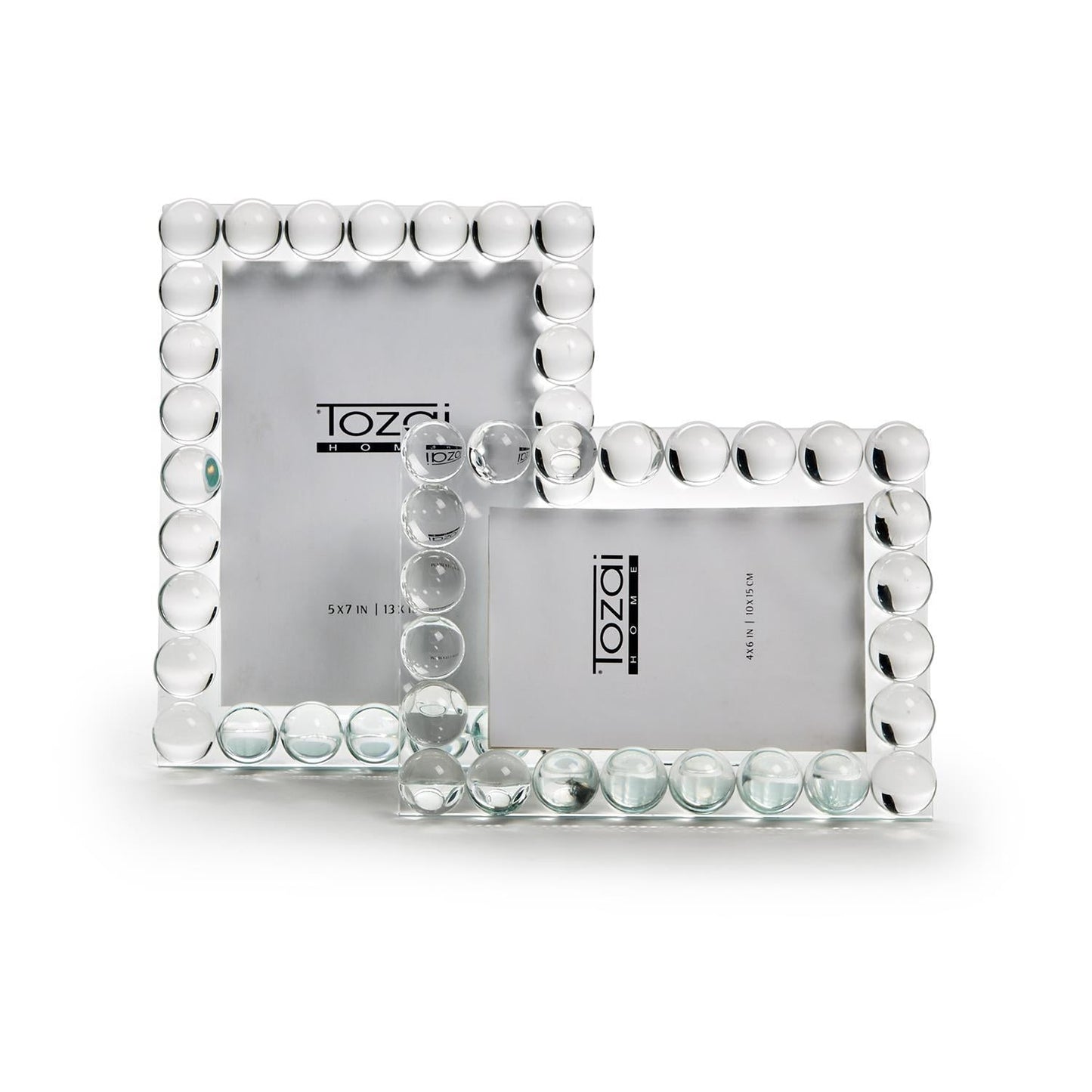 Bubbles Crystal Glass Photo Frame Set of 2