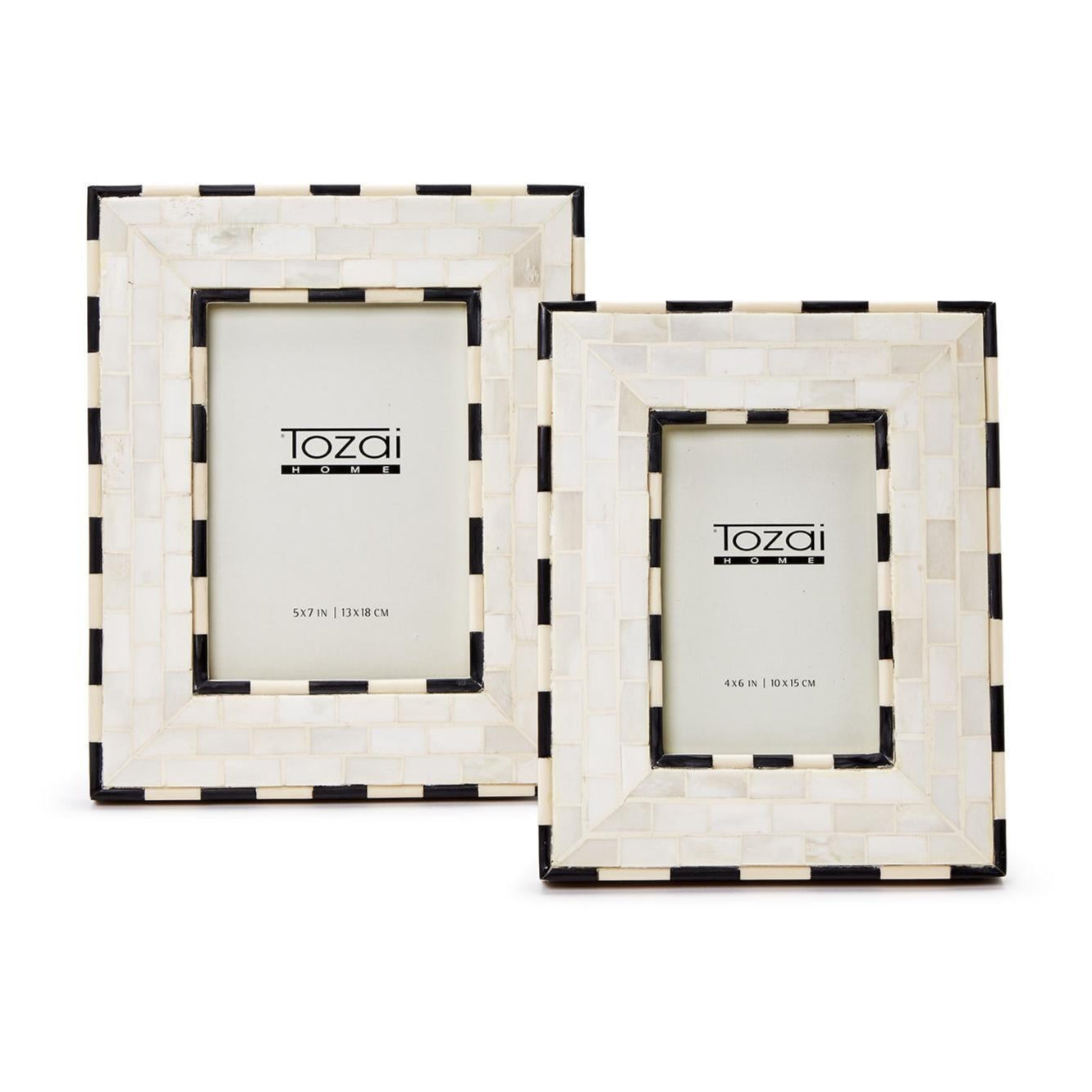 Brick Pattern Photo Frame Set of 2