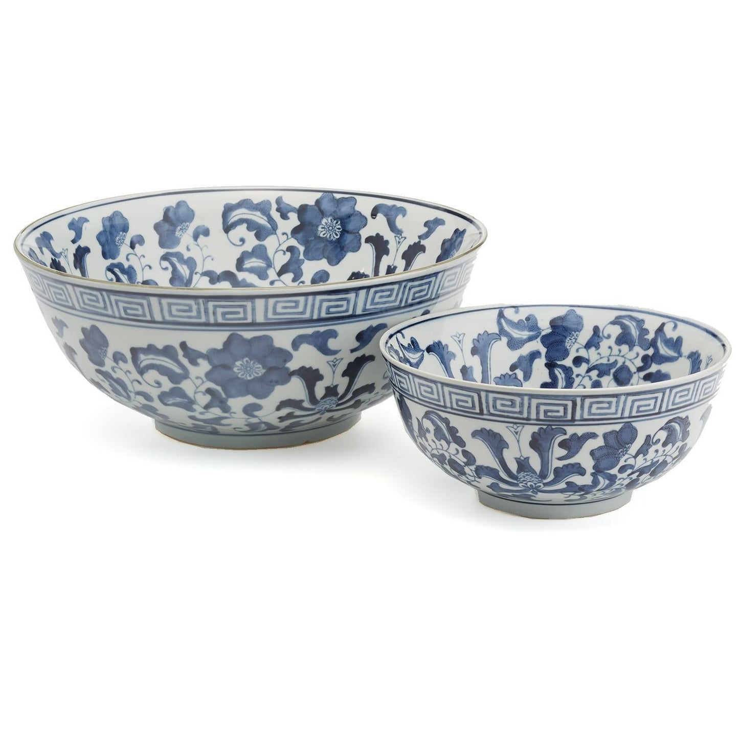 Blue & White Lotus Flower Bowl Set of 2