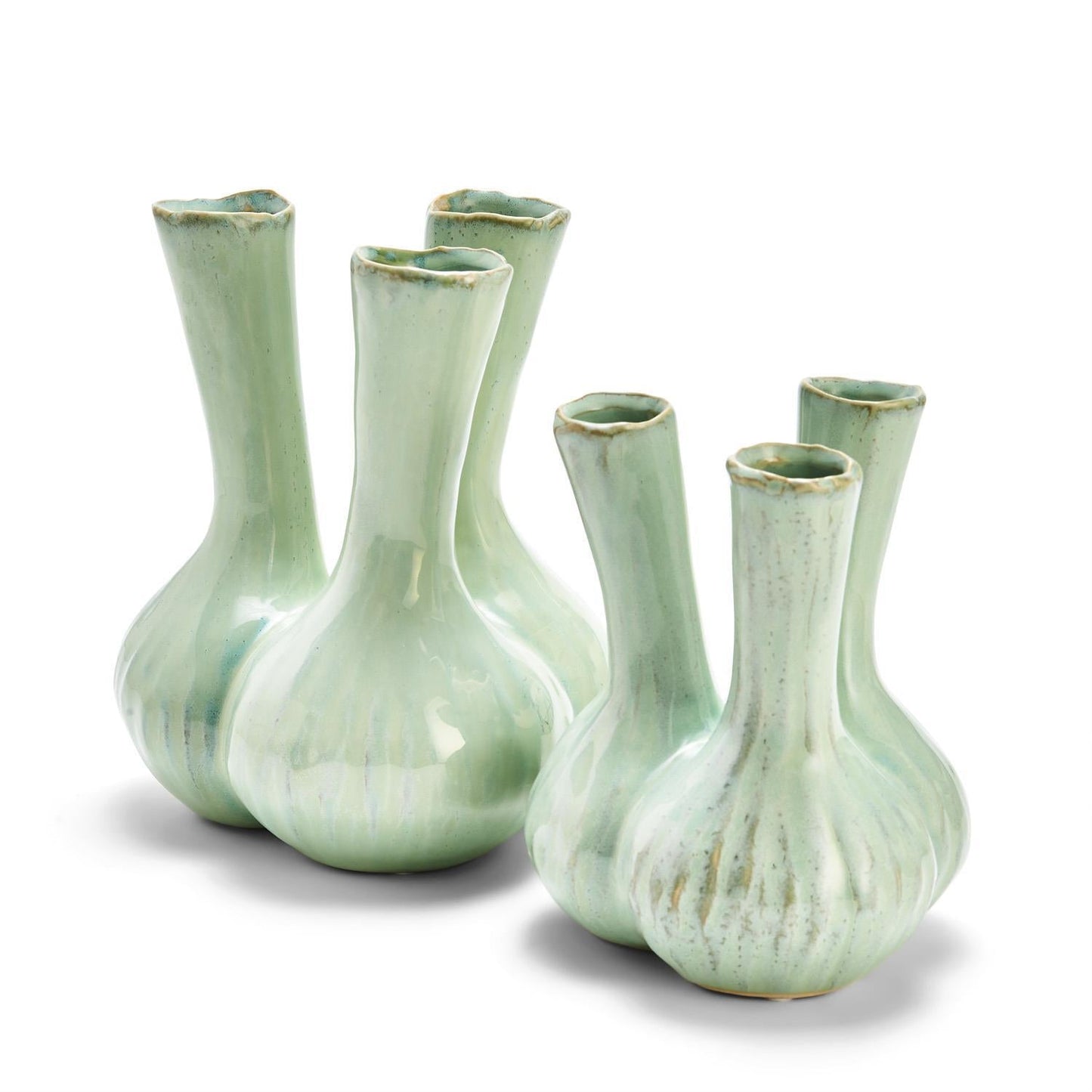 Celadon 3 Stem Vase Set of 2