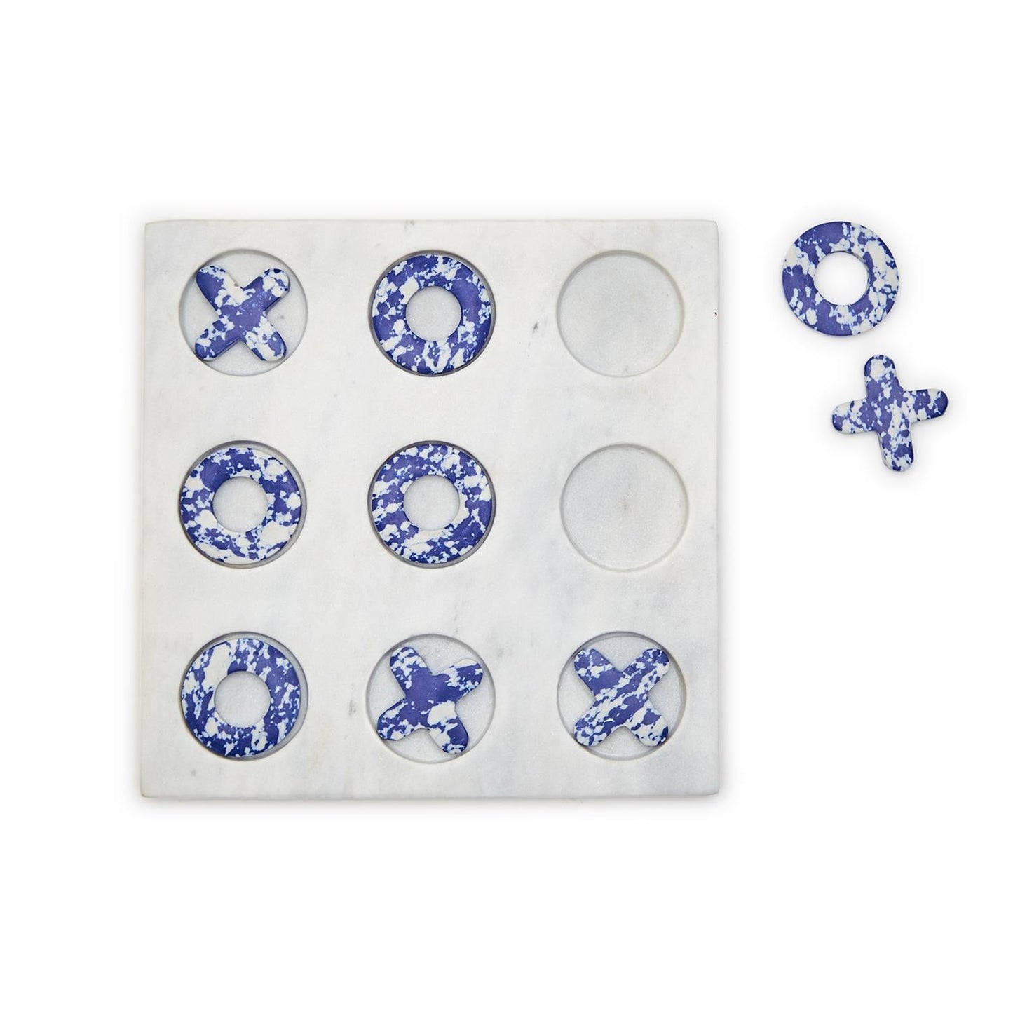 Blue Marble Tic-Tac-Toe Game