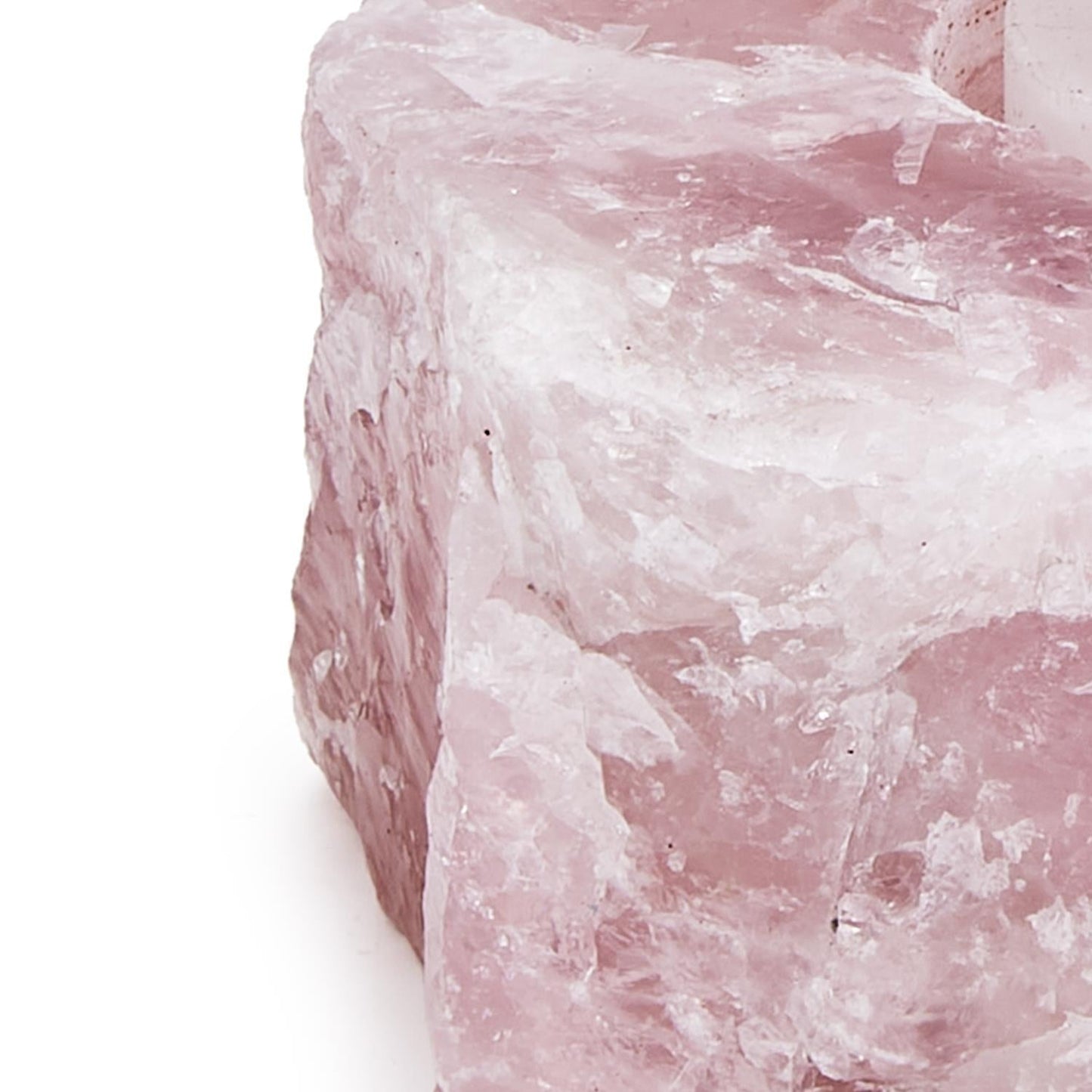 Rose Quartz Crystal Tealight Candle Holder
