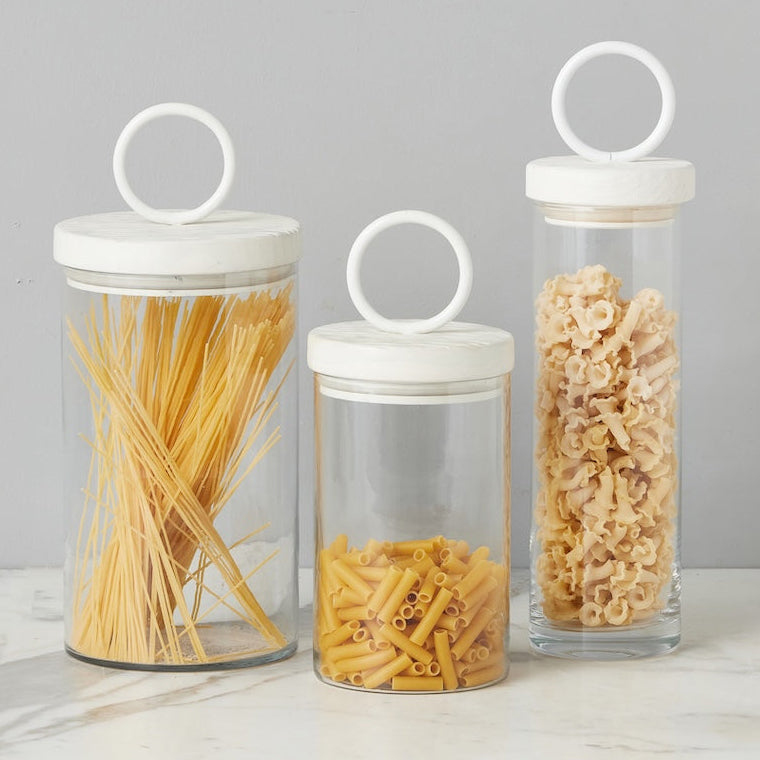 Etu Home Ring Handle Glass Canister Set of 3