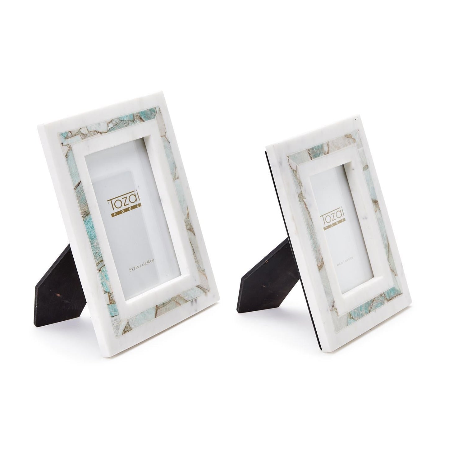 Amazonite Inlay Photo Frame Set of 2