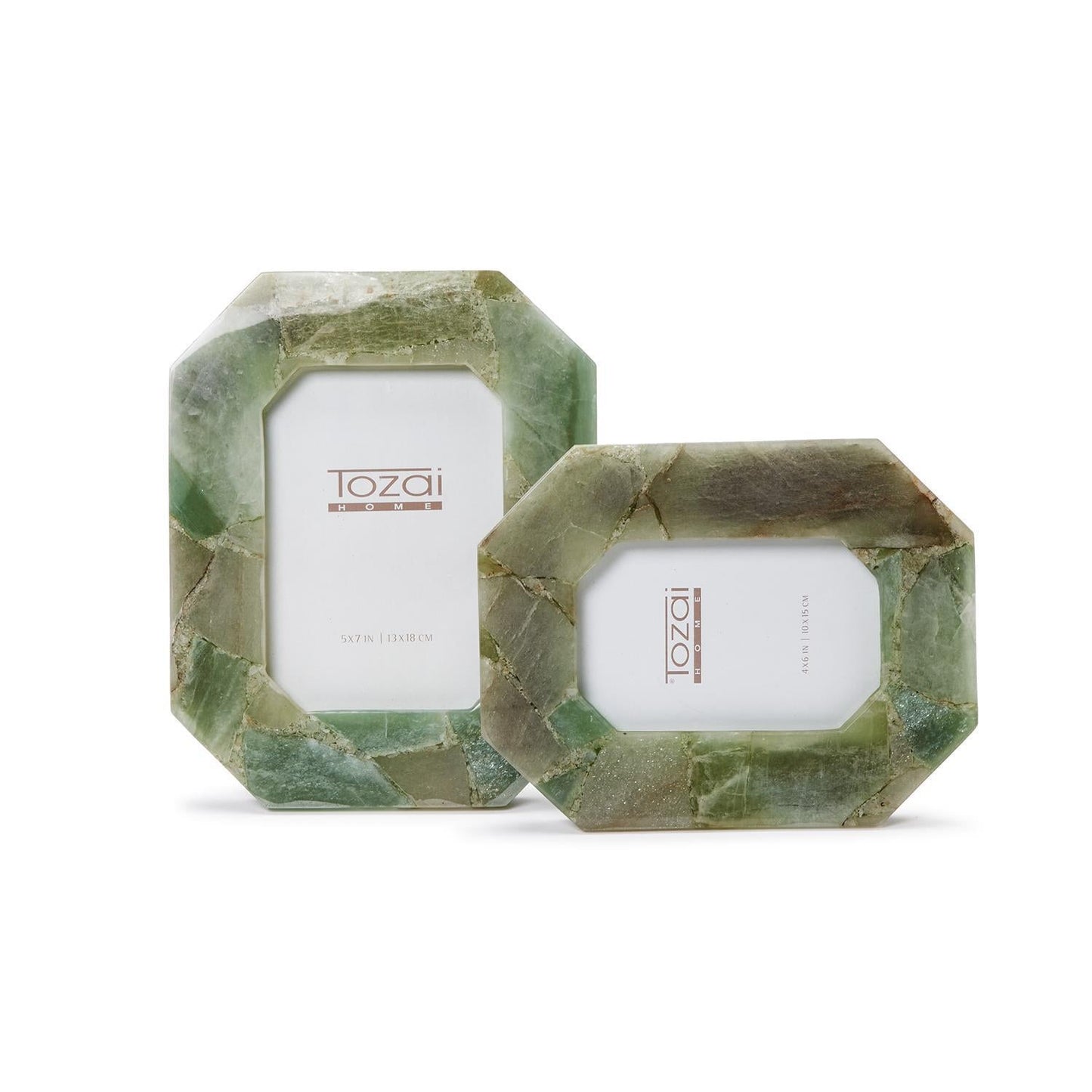 Green Quartz Photo Frame Set of 2
