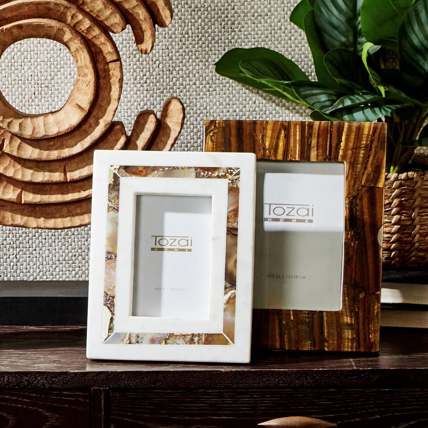 Tiger Eye Photo Frame Set of 2