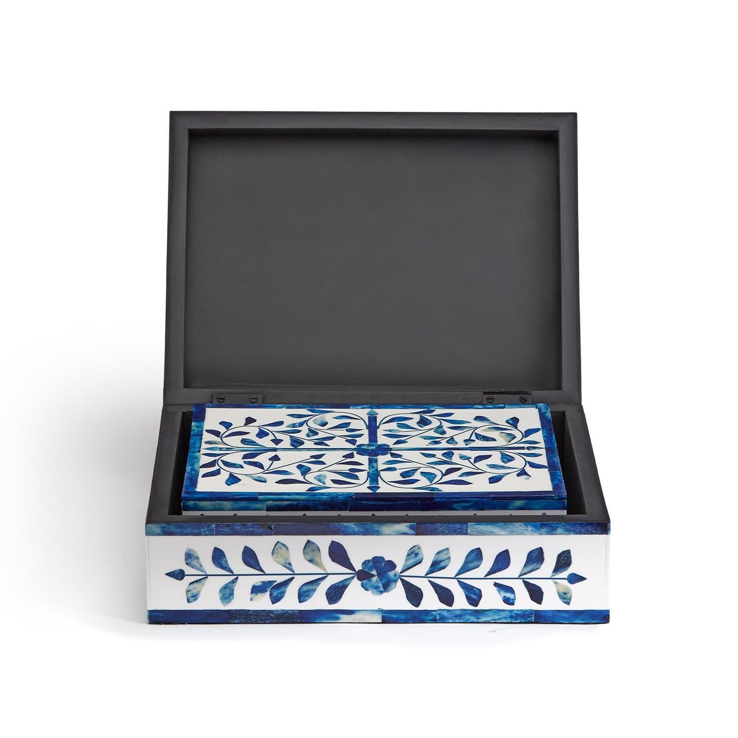 Jaipur Palace Blue & White Hinged Cover Box Set of 2