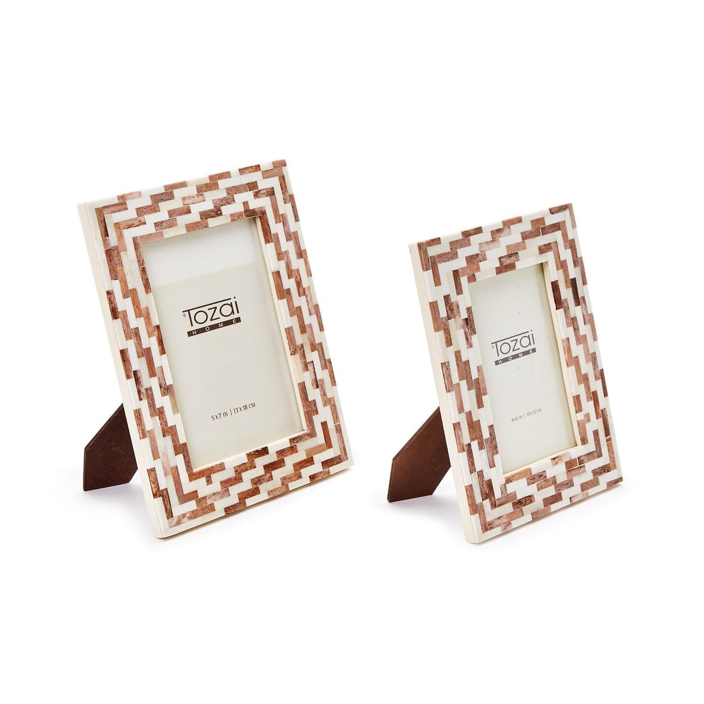 Brick Mosaic Photo Frame Set of 2